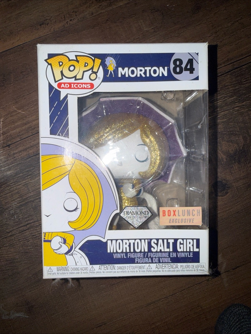 Funko Ad Icons Morton Salt Girl #84 - Gold & Purple Diamond Glitter
